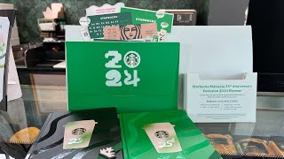 Starbucks Malaysia 🇲🇾 25 Anniversary Exclusive 2024 Planner ☕️ [upl. by Nemrac141]