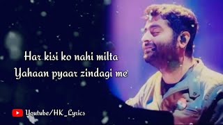 Tu Mohabbat Hai Ishq Hai Mera Full Song With Lyrics Arijit Singh  Arijit Singh Songs [upl. by Adara]