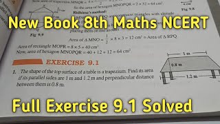 Chapter9 Ex91 Mensuration  Class 8 Maths New Book [upl. by Direj]