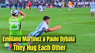 Emiliano Martinez amp Dybala Lie Down Celebration at the End of the World Cup Final 2022 vs France [upl. by Yssor]