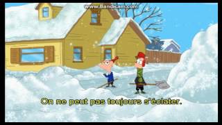 Phineas And Ferb Intro Christmas Vacation FrenchNTSCSubtitles [upl. by Dorrehs]