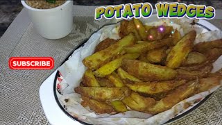 potato wedges  homemade potato wedgeseasy potato wedges in air fryer [upl. by Notsuh]