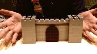 How to Build a LEGO Castle Wall Interlocking technique [upl. by Latrell]