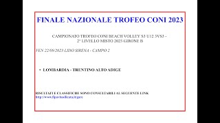 03 FINALE NAZIONALE TROFEO CONI 2023 Lombardia vs Trentino [upl. by Annaej]