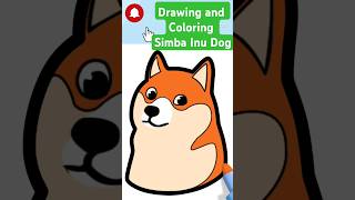 Drawing and Coloring Simba Inu Dog  Pre School Curriculum shorts [upl. by Elsey546]