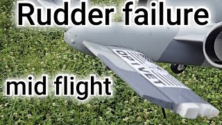 EFlite A10 64mm Rudder eject mid flight rcfly a10warthog rchobby rcpilot youtube [upl. by Betsy]