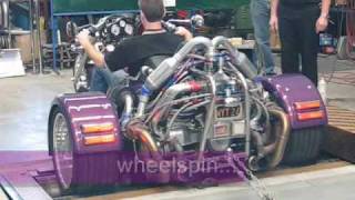 Leons Twin Turbo VW Powered Trike on the Dyno [upl. by Erasaec]