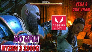 Ryzen 3 3200G  God of War Ragnarok PC Performance Test Boss Fight  Vega 8 Graphics NO GPU [upl. by Orit]