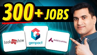 300 Job Openings for Freshers at Genpact India Axis Capital and BookMyShow  Internshala Jobs [upl. by Esbenshade]