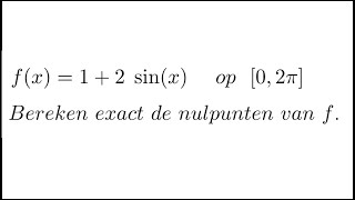 Nulpunten berekenen bij een goniometrische functie [upl. by Acisey199]