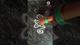 side design 🪷☘️ easy rangoli design 🪷☘️art [upl. by Valera]