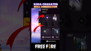 Coda character combination 😱🔥 New koda character abilityfreefiretrendingshorts [upl. by Adnuhsal]