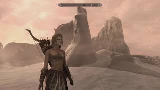 Skyrim  Throat of the World  Climbing to summit from near goal [upl. by Adnema]