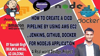 How to create CICD pipeline by using aws ec2 jenkins github and Docker for nodeJs application [upl. by Coward]