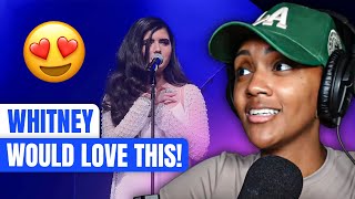 FIRST TIME REACTING TO  Angelina Jordan  WHERE DO BROKEN HEARTS GO Whitney Cover [upl. by Aelyak871]