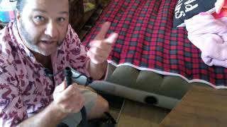 How to inflate an air bed with a hand pump mattress [upl. by Jane]