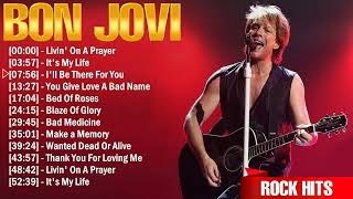 Bon Jovi Greatest Hits Ever  The Very Best Of Rock Songs Playlist Of All Time [upl. by Noby]