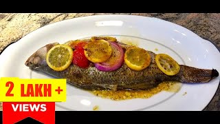 How to cook Striped Bass Fish in Oven  OvenBaked Striped Bass  Oven Roasted Whole Baked Fish [upl. by Enrique]