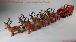 LEGO 40499 Santas Sleigh Slightly modified and with 9 reindeer [upl. by Pack]