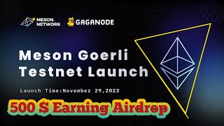 meson reward today  Meson Goerli Testnet Launch  Gaga mining app [upl. by Ayad525]