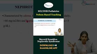 MDDNB Pediatrics  NBT  Steroid sensitive Nephrotic Syndrome  Raaonline  Shorts pediatrics [upl. by Aserehtairam]