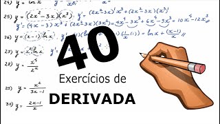 Lista com 40 Exercícios de Derivadas  Conheça o nosso Curso na Udemy na descrição [upl. by Rafaellle]