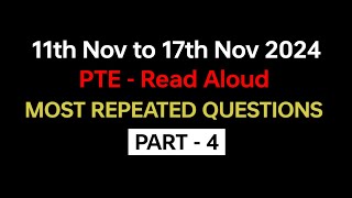 PTE Read Aloud Part4 Nov 2024  Exam Prediction  Read Aloud pte practice with answers pte [upl. by Patrizio18]