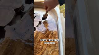 Wood Sealing Process with Epoxy Resin shorts epoxy diycrafts [upl. by Subir]