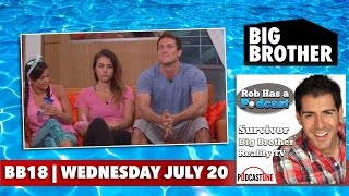 Big Brother 18 Wednesday Week 4  BB18 Episode 13 Recap  July 20 2016 [upl. by Nahtal]