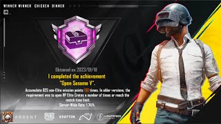 Open Sesame V Achievement In PUBG Mobile [upl. by Lessur]