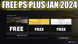 HOW TO GET FREE PS PLUS JANUARY 2024 FREE PLAYSTATION PLUS GLITCH WORKING NOW [upl. by Ketchum]