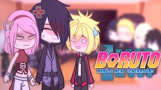 Boruto Adults react to Two Blue VortexCannon Ships  BoruSara 2 Boruto Naruto Next Generations [upl. by Nyliac]