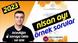 LGS Nisan Ayı Matematik Örnek Sorular ve Çözümleri 2023 PDF [upl. by Naletak823]