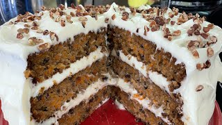 OLD SCHOOL TRIPLE LAYER CARROT 🥕 CAKEVERY VERY MOISTFRIDAY NIGHT CAKE OF THE WEEK SEGMENT [upl. by Ryon89]