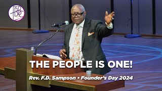 The People Is One • Rev FD Sampson • Founders Day 2024 [upl. by Ilek]