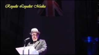 Rudyard Kiplings Poem Ulster 1912 amp James Craigs Granddaughter  Ulster Hall Celebrations 2012 [upl. by Enyrhtak]