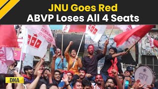 JNU Student Union Elections United Left Wins Over ABVP In Polls Clean Sweeps All Four Seats [upl. by Eissahc3]