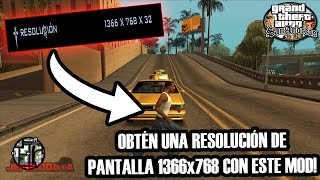 OBTÉN UNA RESOLUCIÓN DE PANTALLA 1366x768 CON ESTE MOD  GTA SA [upl. by Nyletac]