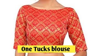 One tucks blouse cutting and stitching in hindidesigner blouse cutting and stitching [upl. by Noned]