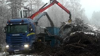 Scania R500 8x4 With Bruks Wood Chipper [upl. by Yecart711]