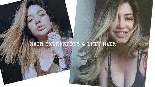 CLIP IN Hair Extensions For Thin Hair 🌻 [upl. by Lyontine]