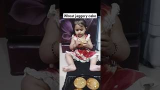 wheat jaggery cake recipe for toddlersshorts youtubeshortsshortsfeed trendingshortsbabyfood [upl. by Assirrac]