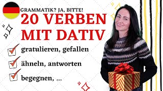 🇩🇪20 VERBEN MIT DATIV [upl. by Florina]