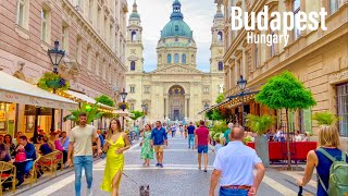 Budapest Hungary  Evening Walk  August 2021  4KHDR Walking Tour ▶97min [upl. by Loralie845]