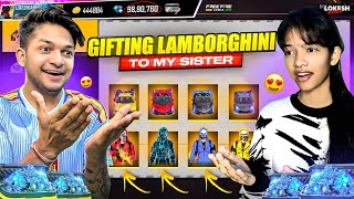 Gifting My Sister Lamborghini Skin amp Criminal Bundles  RIP 50000 DIAMONDS 💎  Fire Fire [upl. by Hasheem]