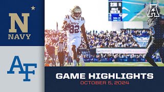 Game Highlights Navy vs Air Force October 5 2024 [upl. by Aerdnaz]