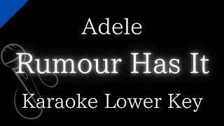 【Karaoke Instrumental】Rumour Has It  Adele【Lower Key】 [upl. by Enytnoel]