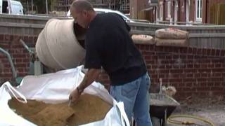 How to Mix Cement and Concrete with a Cement Mixer [upl. by Erreip]