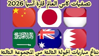 تصفيات كأس العالم قارة أسيا٢٠٢٦ نتائج مباريات الجولة الثالثة المجموعة ال3 خسارة السعودية [upl. by Karp572]