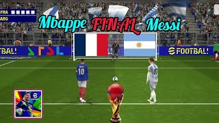 ARGENTINA VA FRANCE FINAL  FULL PENALTY SHOOTOUT  FIFA WORLD CUP 2022  EFOOTBALL MOBILE 2024 [upl. by Yahiya438]